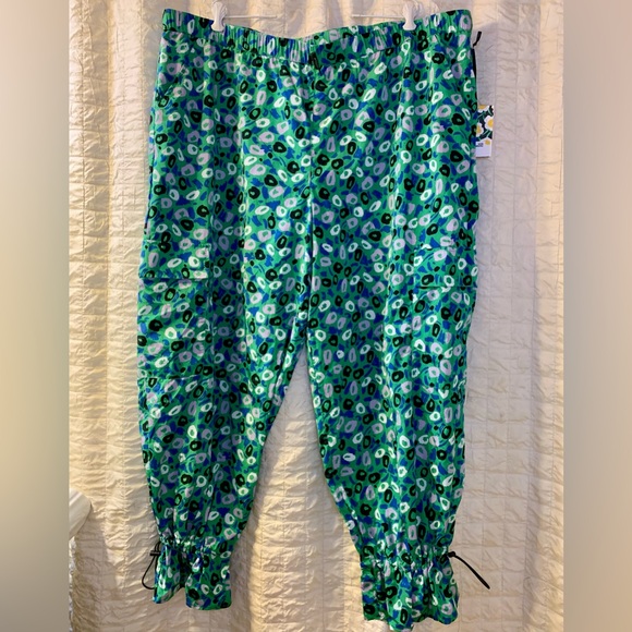 DVF X Target Women's Utility Jazz Dot Green Cargo Pants 3XL NWT - Picture 3 of 15